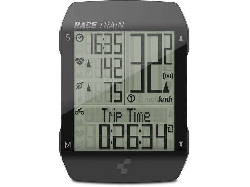 CUBE Cycle Computer Race Train Black click to zoom image