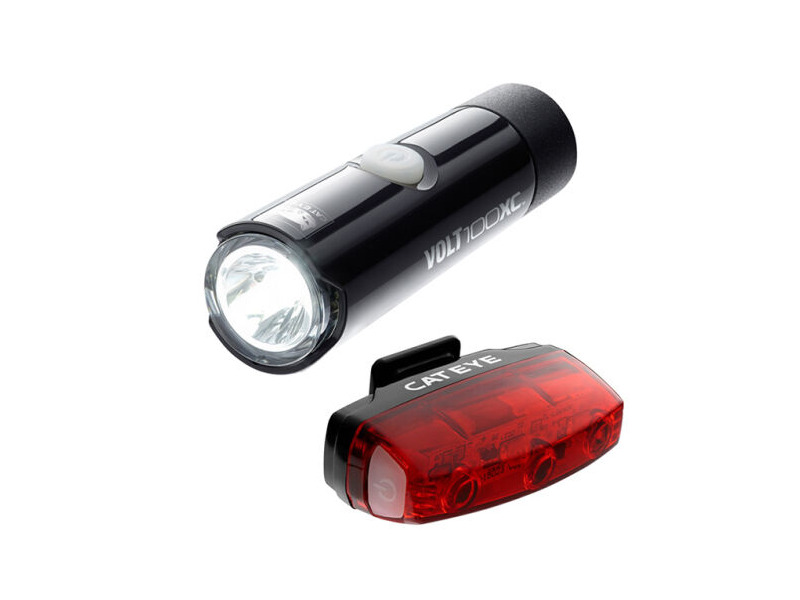 CATEYE Cateye Volt 100 XC Front & Rapid Micro Rear USB Light Set click to zoom image