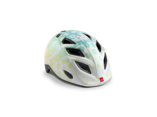 MET HELMETS ELFO Youth Small White Flowers  click to zoom image